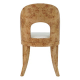 Worlds Away Rafferty Burlwood Dining Chair - Back View at Fig Linens and Home