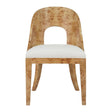 Worlds Away Rafferty Burlwood Dining Chair at Fig Linens and Home - Front View