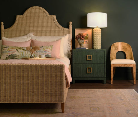 Worlds Away Rafferty Burlwood Dining Chair - Lifestyle View at Fig Linens and Home