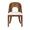 Worlds Away Rafferty Dark Burlwood Dining Chair - Front View - Fig Linens and Home