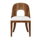 Worlds Away Rafferty Dark Burlwood Dining Chair - Front View - Fig Linens and Home