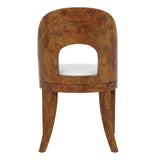 Worlds Away Rafferty Dark Burlwood Dining Chair - Back View - Fig Linens and Home