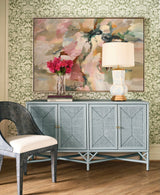 Worlds Away Rafferty Navy Blue Burlwood Dining Chair - Lifestyle 3