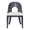 Worlds Away Rafferty Navy Blue Burlwood Dining Chair - Front View at Fig Linens and Home