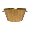 Worlds Away Rudy Large Woven Rattan Wine Cooler - Fig LInens and Home 1
