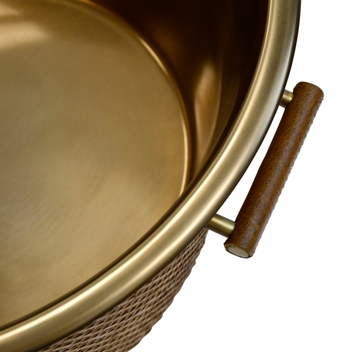 Worlds Away Rudy Large Woven Rattan Wine Cooler - Fig LInens and Home 4