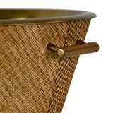 Worlds Away Rudy Large Woven Rattan Wine Cooler - Fig LInens and Home 3