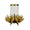 Worlds Away Sirius Large Palm Tree Hurricane 16.5" H x 13" W  x 13" D Antique Brass at FIG LINENS AND HOME 1