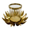 Worlds Away Sirius Small Palm Tree Hurricane 12.6" H x 12.6" W  x 12.6" D Antique Brass at FIG LINENS AND HOME 1