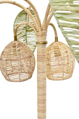 Worlds Away Sola Green And Natural Paper Raffia Table Lamp at Fig Linens and Home - Detail View 1