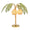Worlds Away Sola Green And Natural Paper Raffia Table Lamp - Palm Tree Lighting with Lit Bulbs