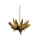 Worlds Away Sparky Palm Tree Candle Votive In Antique Brass 7.1" H x 9.4" W  x 9.4" D Antique Brass at FIG LINENS AND HOME 2
