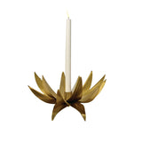 Worlds Away Sparky Palm Tree Candle Votive In Antique Brass 7.1" H x 9.4" W  x 9.4" D Antique Brass at FIG LINENS AND HOME 6