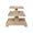 Worlds Away Tatiana Cerused Oak Side Table at Fig Linens and Home - Front View