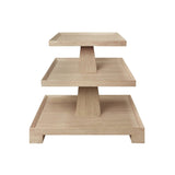Worlds Away Tatiana Cerused Oak Side Table at Fig Linens and Home - Front View