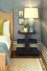 Worlds Away Tatiana Navy Blue Side Table | Blue Occasional Tables - Lifestyle View 1
