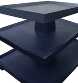 Worlds Away Tatiana Navy Blue Side Table | Blue Occasional Tables at Fig Linens and Home - Detail