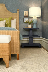 Worlds Away Tatiana Navy Blue Side Table | Blue Occasional Tables - Lifestyle View 2