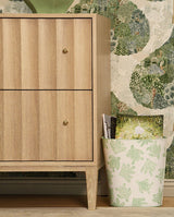 Worlds Away Turtles Wastebasket at Fig Linens and Home - Lifestyle Photo