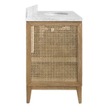 Wynn Cerused Oak Bath Vanities | Worlds Away Bathroom Vanity at Fig Linens and Home - Side View
