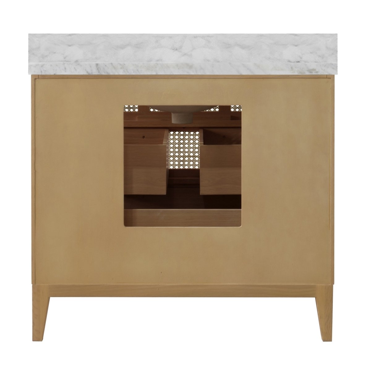 Wynn Cerused Oak Bath Vanities | Worlds Away Bathroom Vanity at Fig Linens and Home - Back View