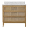 Wynn Cerused Oak Bath Vanities | Worlds Away Bathroom Vanity at Fig Linens and Home - Front View