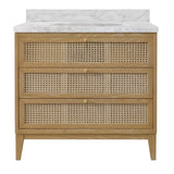 Wynn Cerused Oak Bath Vanities | Worlds Away Bathroom Vanity at Fig Linens and Home - Front View