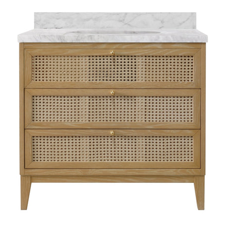 Wynn Cerused Oak Bath Vanities | Worlds Away Bathroom Vanity at Fig Linens and Home - Front View