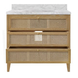 Wynn Cerused Oak Bath Vanities | Worlds Away Bathroom Vanity at Fig Linens and Home - Drawers Open