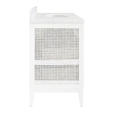 Wynn White Bathroom Vanity by Worlds Away at Fig Linens and Home - Side