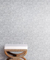 Xanadu Stool in Natural by Worlds Away at Fig Linens and Home with Wallpaper 1