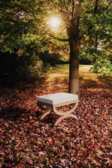 Xanadu Stool in Natural by Worlds Away at Fig Linens and Home - Rope Detail 2