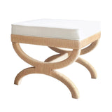 Xanadu Stool in Natural by Worlds Away at Fig Linens and Home - View 3