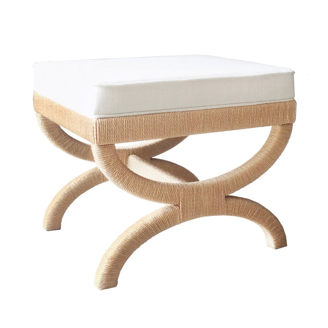 Xanadu Stool in Natural by Worlds Away at Fig Linens and Home - View 1