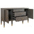 Worlds Away Buffet - Amherst Smoke Grey Oak Buffet Table - Open Drawers -  Fig Linens and Home