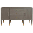 Worlds Away Buffet - Amherst Smoke Grey Oak Buffet Table - Fig Linens and Home