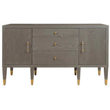Worlds Away Buffet - Amherst Smoke Grey Oak Buffet Table - Fig Linens and Home