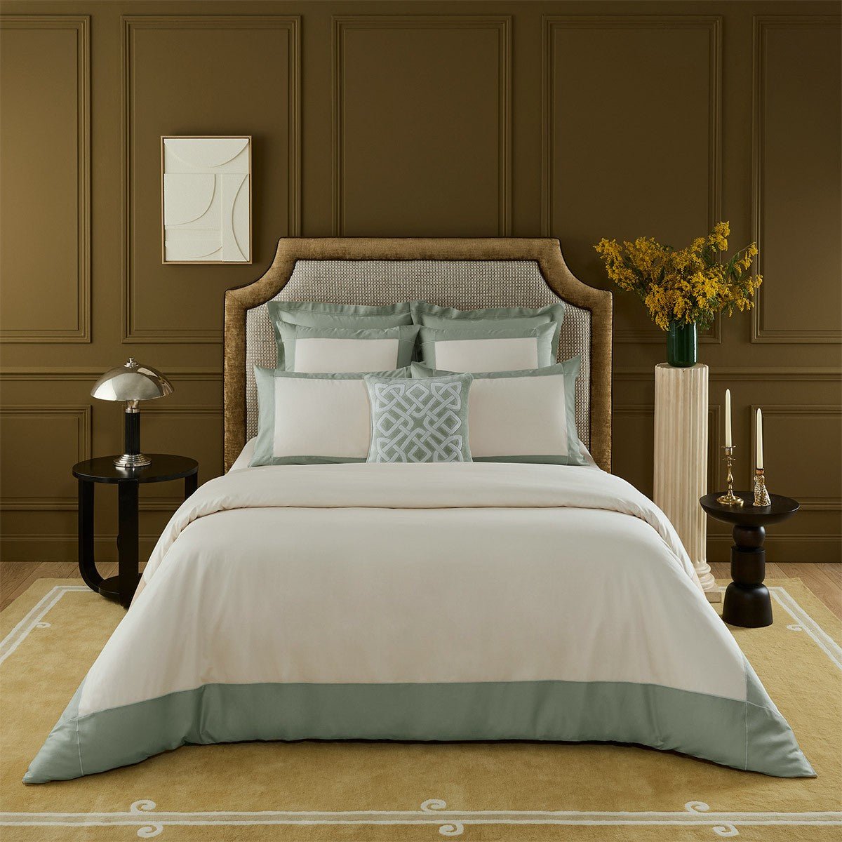 Apollon Veronese Duvet Cover by Yves Delorme King Duvet Cover Veronese at FIG LINENS AND HOME 1
