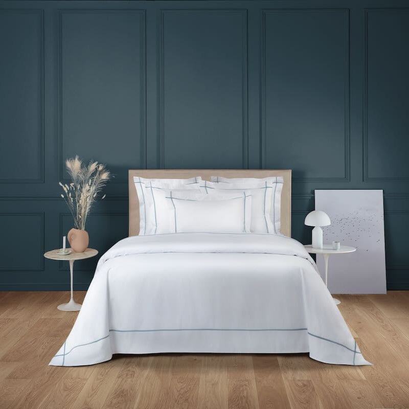 Athena Celeste Bedding by Yves Delorme Duvet Cover King 111 x 92 Celeste at FIG LINENS AND HOME 1
