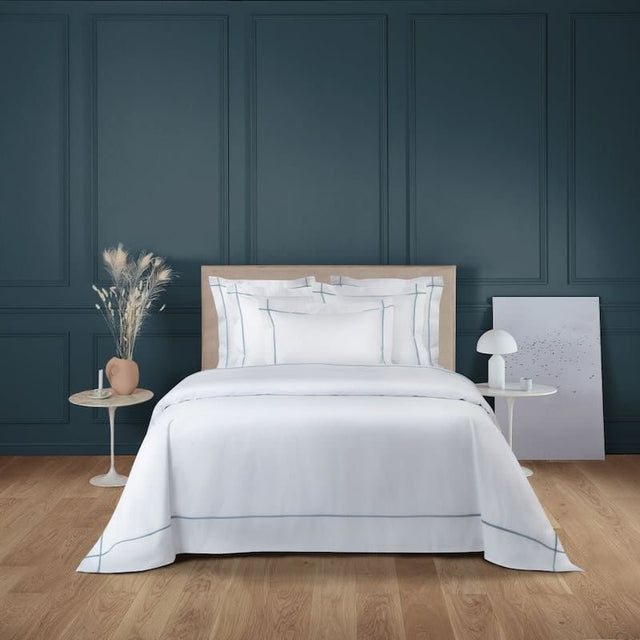 Athena Celeste Bedding by Yves Delorme Duvet Cover King 111 x 92 Celeste at FIG LINENS AND HOME 1