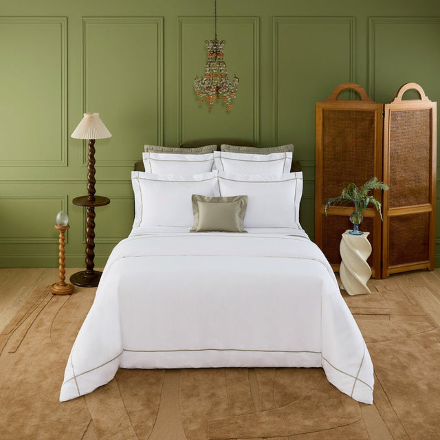 Athena Kaki Bedding by Yves Delorme at Fig Linens and Home - View 1