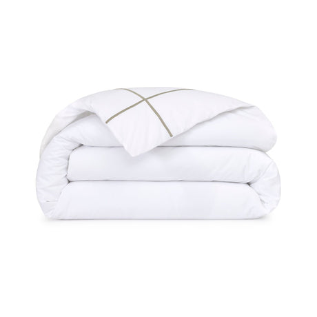Duvet Cover - Athena Kaki Percale Cotton Bedding by Yves Delorme