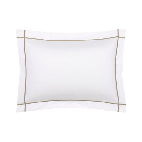 Pillow Sham 1 - Athena Kaki Percale Cotton Bedding by Yves Delorme