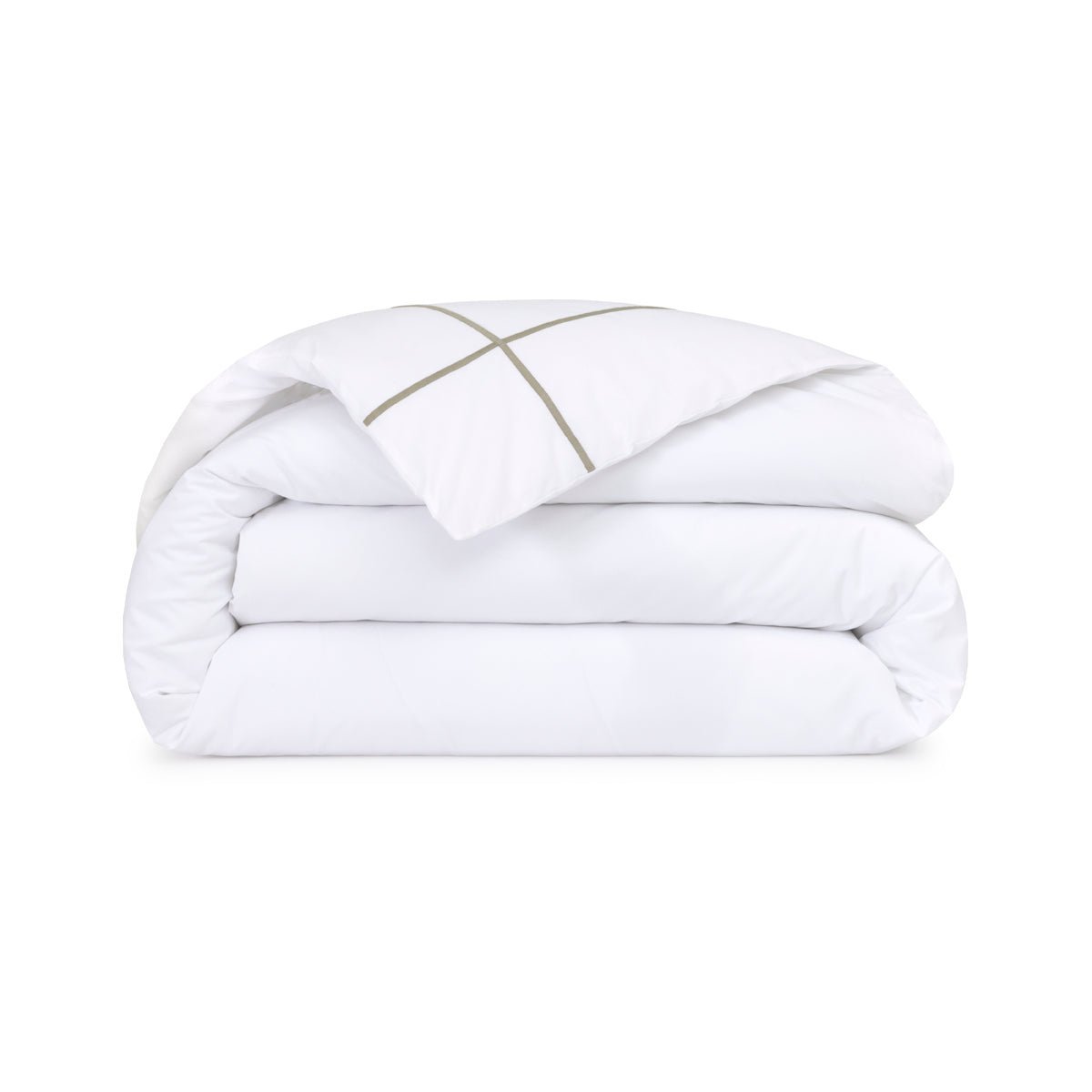 Athena Kaki Duvet Cover by Yves Delorme - 3