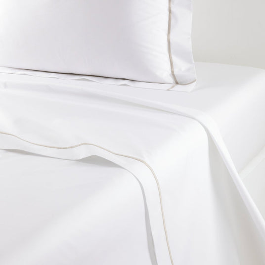 Athena Loutre Flat Sheet by Yves Delorme King Flat Sheet Loutre at FIG LINENS AND HOME 1
