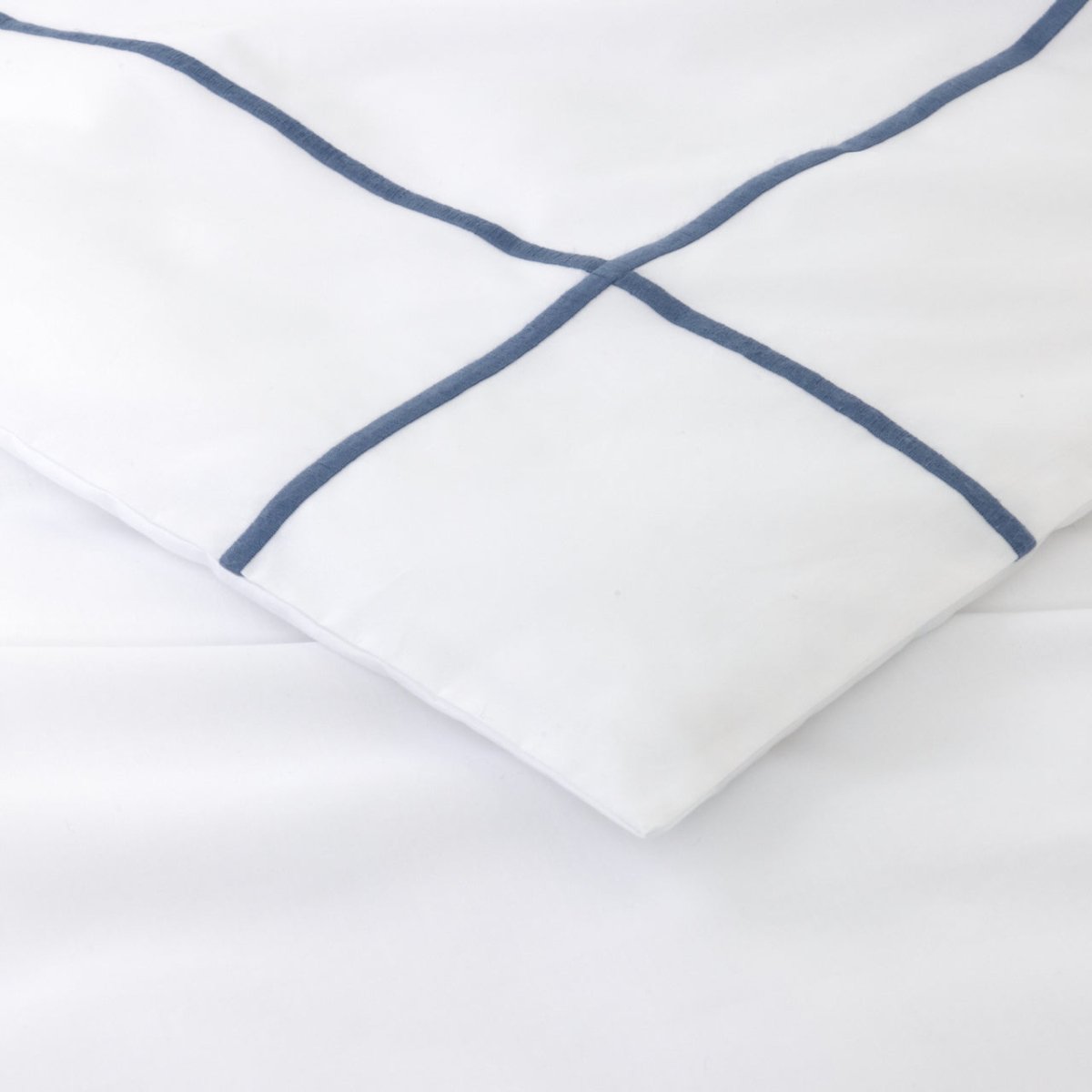 Athena Outremer Duvet Cover by Yves Delorme at Fig Linens and Home - Percale Cotton Bedding 3