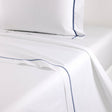 Athena Outremer Flat Sheet by Yves Delorme King Flat Sheet Outremer at FIG LINENS AND HOME 1