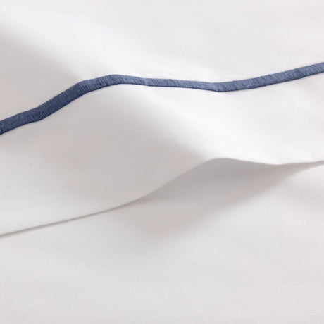 Athena Outremer Flat Sheet by Yves Delorme King Flat Sheet Outremer at FIG LINENS AND HOME 2