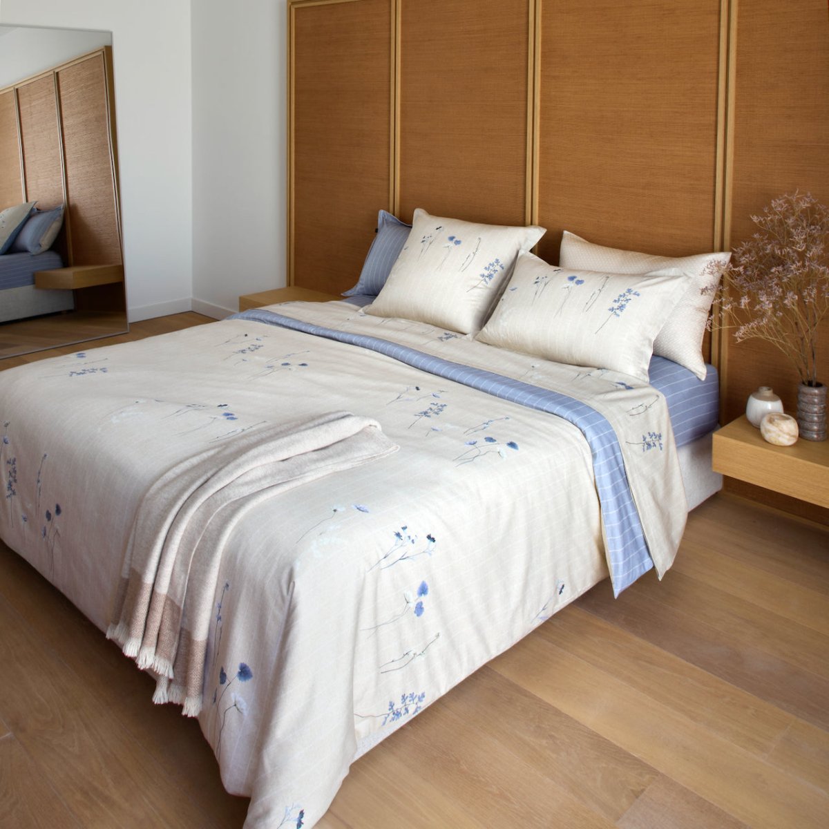 Azure Mist Bedding by Hugo Boss Home Duvet Cover King 111 x 92 MIST at FIG LINENS AND HOME 1