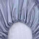 Azure Mist Bedding by Hugo Boss Home Fitted Sheet King 79 x 81 MIST at FIG LINENS AND HOME 7